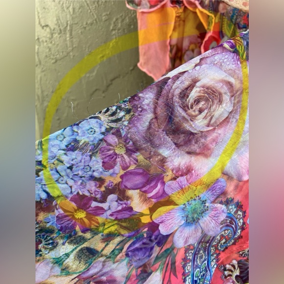 Y2K Dream Dress Short Mini Asymmetrical Handkerchief Silk Paris Hilton Layered L - Picture 11 of 16